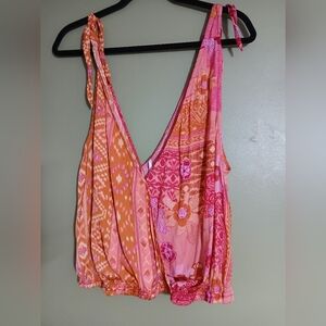 Free People Tied To You Tank  Lemonade Combo Floral Size Medium Nwt